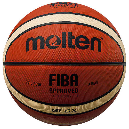 몰텐 - GL6X 농구공 6호/FIBA 공인구/천연가죽/KBL 공식사용구/몰텐농구공/오렌지×아이보리/볼/Molten 